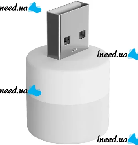 Светодиодная USB мини лампочка ночник Vkstar 1W Led Light BU-15 от Power Bank и ноутбука, Лампа фонарик 6000K от повербанка ПК 1Вт Холодный белый