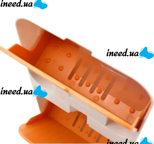 Настенный органайзер для мыла Flip Lid Drain Soap Box на 2 отсека с откидными крышками, Двойная навесная мыльница со сливом на стену в ванную