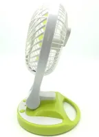 Настольный складной вентилятор с лампой Handy Mini Fan JR-5580 12V 220V с LED подсветкой от аккумуляторов 18650 Аккумуляторный мини-вентилятор