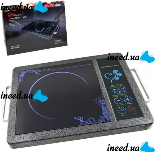 Domotec MS-5842 Ceramic Electric Desktop Infrared Stove for 1 burner 2000W, Ceramic Induction Electric Stove 2000W 8 modes
