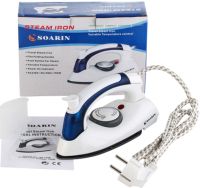 Folding Hand Iron Soarin SR-258B 700W with Steaming Function 3 Modes, Steam Generator Steamer with Folding Handle AND-31-30 White with blue