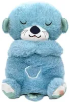 Светящаяся дышащая Выдра Fisher Price FXC66 30 см с дыханием для сна детей, мягкая плюшевая игрушка музыкальный ночник от батареек Голубая