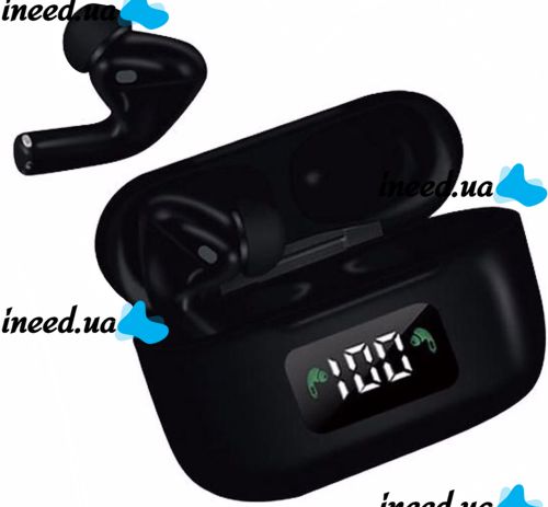 Беспроводные наушники TWS AirPro i58 Bluetooth V5.0 в кейсе, Вакуумные USB наушники-гарнитура с шумоподавлением и микрофоном блютуз с кейсом Черные