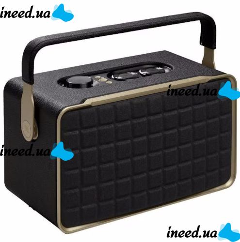 Беспроводная музыкальная Bluetooth колонка T&G Authentics 200 с ручкой, Портативная мультимедийная блютуз акустика USB AUX для Android IOS Черная