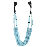 Подвесной гамак для йоги и фитнеса Air Yoga rope Синий, Резинки для аэройоги, пилатеса и тренировки мышц с креплением в дверной проём
