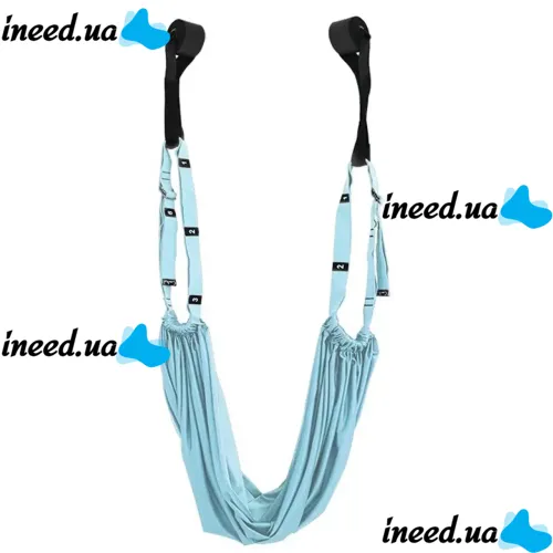 Подвесной гамак для йоги и фитнеса Air Yoga rope Синий, Резинки для аэройоги, пилатеса и тренировки мышц с креплением в дверной проём