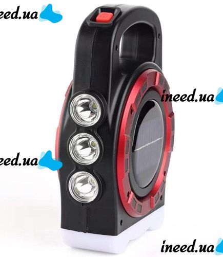 Переносной кемпинговый фонарь Hurry Bolt HB-6678 20W с солнечной панелью и функцией павербанка, Аккумуляторный LED прожектор лампа с Powerbank