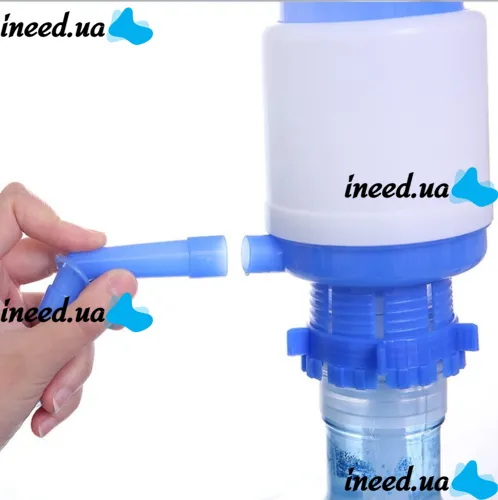 Механическая помпа насос для питьевой воды Drinking Water Pump WL-03 на бутыль с водой, Ручная помпа дозатор для подачи воды на бутылку ОМ-Х691 Синяя