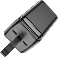 Внешний аккумулятор Borofone Power Bank BJ14D 50000mAh Black на 2 USB 22.5W и USB-C 20W, УМБ Повербанк батарея с ремешком для зарядки телефона Черный