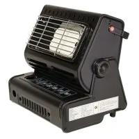 Portable gas heater tabletop stove 2 in 1 YC-808b for 1 burner with piezo ignition, ceramic heater and cylinder adapter