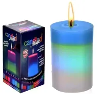 Декоративна воскова свічка хамелеон Candled Magic EL-2327 з RGB підсвічуванням 7 кольорів з справжнім вогнем, Магічна LED Свічка, яка змінює світло