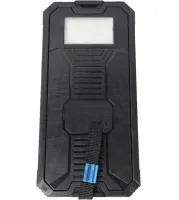 Портативное зарядное батарея Power Bank Solar JS-809 50000 mAh с солнечной панелью и фонариком, Внешний аккумулятор повербанк для зарядки USB 2.1A
