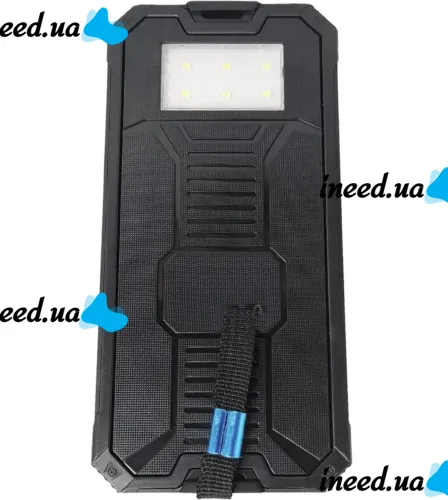 Портативное зарядное батарея Power Bank Solar JS-809 50000 mAh с солнечной панелью и фонариком, Внешний аккумулятор повербанк для зарядки USB 2.1A