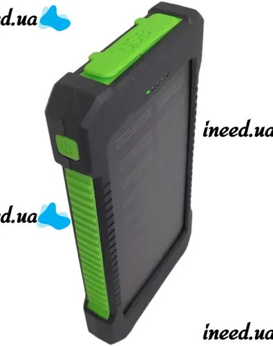 Портативное зарядное батарея Power Bank Solar JS-809 50000 mAh с солнечной панелью и фонариком, Внешний аккумулятор повербанк для зарядки USB 2.1A