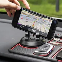 Anti-slip Car Mat Organizer Scratch mat HA-20 4in1 for Car Dashboard, Holder Stand for Phone and Cards Red