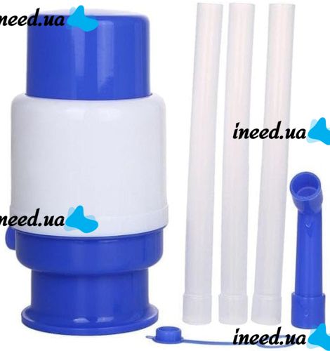 Механическая помпа насос для питьевой воды Drinking Water Pump WL-03 на бутыль с водой, Ручная помпа дозатор для подачи воды на бутылку ОМ-Х691 Синяя