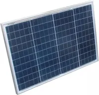 Универсальная поликристаллическая солнечная панель Solar board Komaes 50W 18V 54x70x2.5 см, Солнечная батарея KM(P)50 для зарядки от солнца Черная
