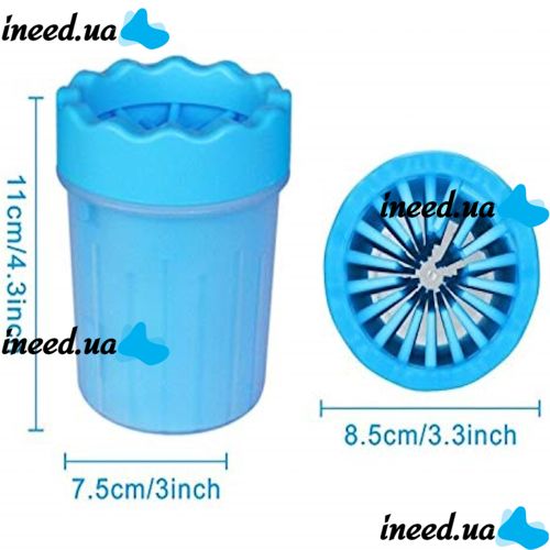 Лапомойка для маленьких собак S Pet Feet Washer Small 11 см, Емкость для мытья лап кошек, Маленький стакан очиститель лап животных