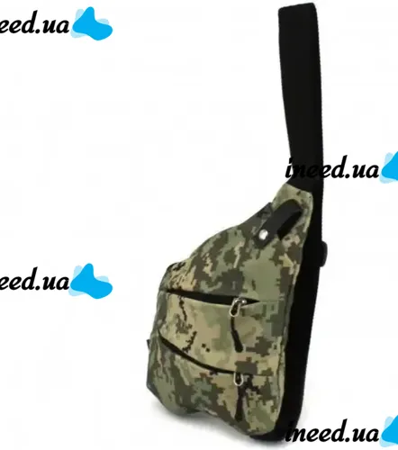 Тактическая нагрудная сумка мессенджер Cross Body однолямочная, Водонепроницаемая мужская барсетка через плечо, Сумка кобура Кросс боди, Пиксельная