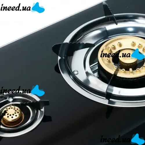 Table gas taganok Besse F-1 with 3 burners, Glass three-burner gas stove with piezo ignition, Gas Hob Black