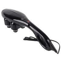 Электрический ручной массажер Quad Action Percussion Massager TK-88-2 для всего тела 28 Вт, 12 в 1, Вибрационный мышечный мультимассажер для спины