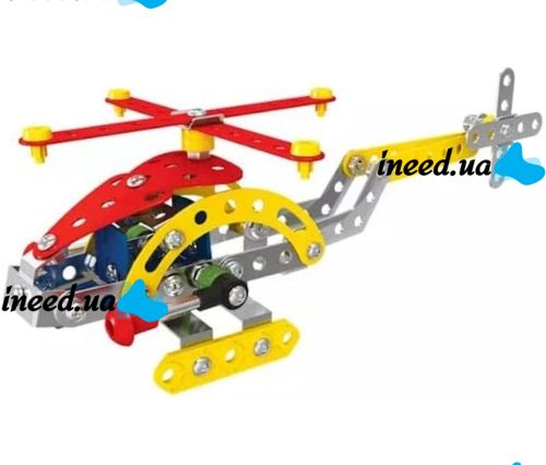 Детский металлический конструктор вертолеты KLQ X638-3 5в1 на 212 деталей Развивающий конструктор для сборки вертолетов самолетов от 6 лет для детей