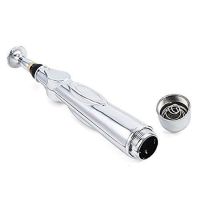 Акупунктурный массажер в форме ручки Massager Pen DF-618, Прибор для точечного массажа всего тела Серый, Электронная акупунктурная ручка для лица