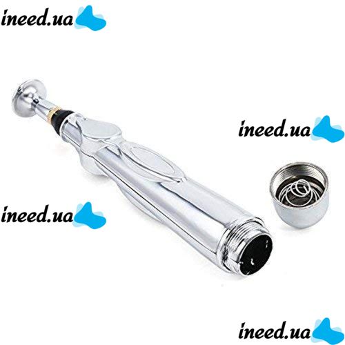Акупунктурный массажер в форме ручки Massager Pen DF-618, Прибор для точечного массажа всего тела Серый, Электронная акупунктурная ручка для лица