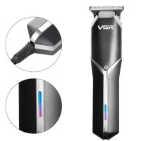 Профессиональная беспроводная окантовочная машинка VGR V-930 для стрижки волос и бороды, Аккумуляторный триммер для окантовки бороды и усов Черная