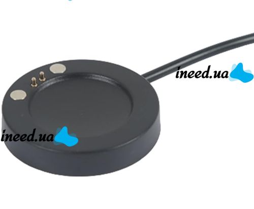 Магнитное зарядное устройство IS7 Charging Line для Smart Watch T500, Магнитная USB зарядка 37мм 2-коннектора для зарядки смарт часов Черная