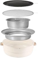 Бездымный круглый гриль с решеткой Stove NO.898 30 см для барбекю, Угольная складная круглая печь для жарки мяса, рыбы и овощей для кемпинга