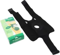 Эластичный фиксатор коленного сустава Kosmodisk Knee Support, Наколенник для суставов колена Космодиск, Бандаж с фиксацией коленной чашечки