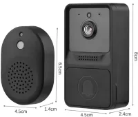 Беспроводной дверной видеозвонок домофон Wi-Fi Mini Doorbell AiWit T2 Mini 720p для дома, Аккумуляторный WIFI звонок с камерой Android iOS Черный