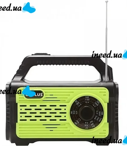 Автономная солнечная станция GDPlus GD-8076 Фонарь колонка с функцией Power Bank, Bluetooth, FM радио, MP3 и 4 LED лампочки с солнечной панелью