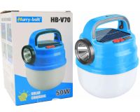 Hurry Bolt Solar HB-V70 Solar HB-V70 Universal Solar Pendant Lantern, Rechargeable LED Lamp Emergency Light with Hook 50W for Camping