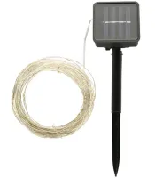 Вулична Світлодіодна гірлянда Solar String Lights 12 метрів 100 LED RGB діодів з сонячною панеллю, Водонепроникна Роса з пультом Мультикольорова