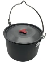 Туристический кухонный набор посуды Camping cooking AL-600 на 15 предметов чайник 3 кастрюли сковорода и кухонные принадлежности в чехле для кемпинга