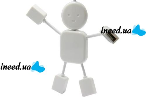 USB хаб Человечек Hi-Speed на 4 порта разветвитель