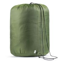 Sleeping Bag Tramp TR-2175 Up to -20 Degrees 210X75 cm Water-repellent Insulated Tourist Winter Sleeping Bag with Hood and Cover Green
