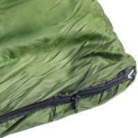 Sleeping Bag Tramp TR-2175 Up to -20 Degrees 210X75 cm Water-repellent Insulated Tourist Winter Sleeping Bag with Hood and Cover Green