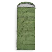 Sleeping Bag Tramp TR-2175 Up to -20 Degrees 210X75 cm Water-repellent Insulated Tourist Winter Sleeping Bag with Hood and Cover Green