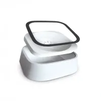 Поилка непроливайка с плавающим диском для воды Magic Bowl для собак и кошек, Миска антипроливайка​​​​​​​ для домашних животных Белая 1,5л