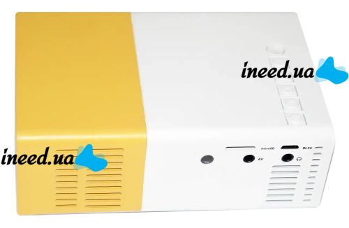 Портативный проектор мини кинотеатр мультимедийный Full HD Led Projector YG-300 мультимедийный домашний кинотеатр с динамиком, заряд от Power bank