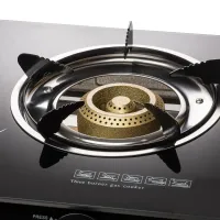 Table gas taganok Besse F-1 with 3 burners, Glass three-burner gas stove with piezo ignition, Gas Hob Black