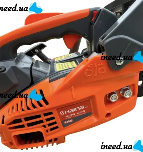 Бензиновая цепная пила HAINA H-3500 3.9 л.с шина 30см для обрезки деревьев и распила дров, Бензопила Electric saw 42 см3 для одной руки Оранжевая