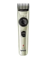 Беспроводная аккумуляторная машинка VGR V-031 для стрижки волос и бороды со сменными насадками 5W, Портативный триммер бритва для бритья, Серебристый