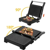 Electric grill Domotec MS-7708 1000W contact clamping electric grill for meat and vegetables, sandwich maker, sandwich maker with non-stick coating