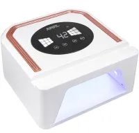 Беспроводная лампа сушилка Power Bank SUN Y31 UV/LED 248W 14000 mAh для маникюра и педикюра с экраном, Аккумуляторная УФ сушка ногтей гель лака Белая