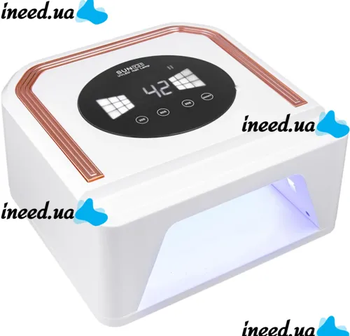 Беспроводная лампа сушилка Power Bank SUN Y31 UV/LED 248W 14000 mAh для маникюра и педикюра с экраном, Аккумуляторная УФ сушка ногтей гель лака Белая