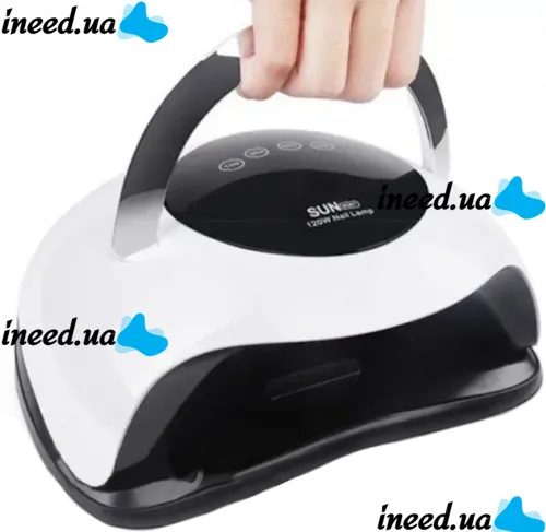 Профессиональная УФ лампа SUN Boost BQ-5T 120W для маникюра и педикюра 120W, Аппарат LED UV для полимеризации и сушки гель лака для ногтей Сан BQ5T Белая